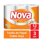 Toalla Papel Nova Clásica 12Mt 3 Rollos