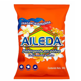 DETERGENTE EN POLVO AROMA FLORES TROP. AILEDA 3 KG