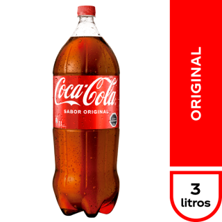 Bebida Coca Cola Normal 3l desechable